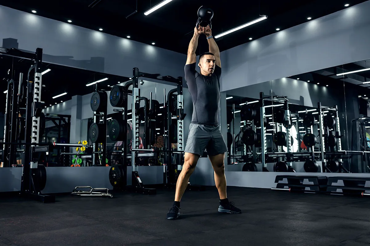 Athlete pushing through a continuous high-effort workout